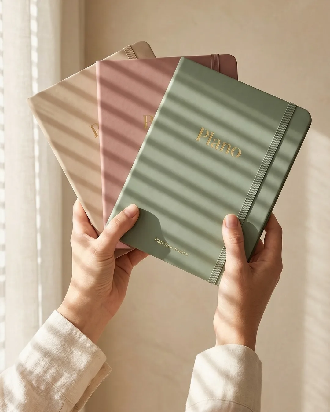 Plano stationery in soft daylight