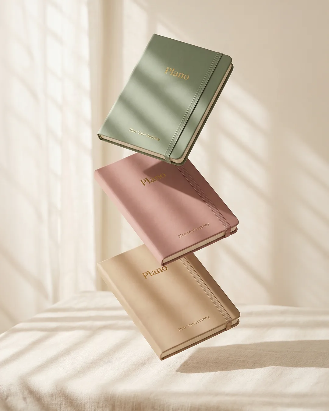 Plano stationery in soft daylight