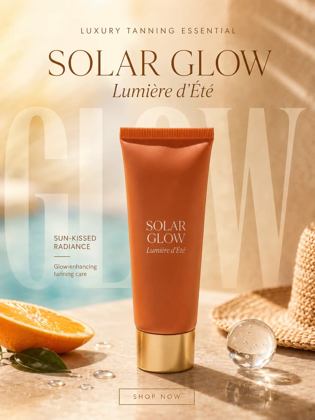 Solar Glow skincare in luminous water