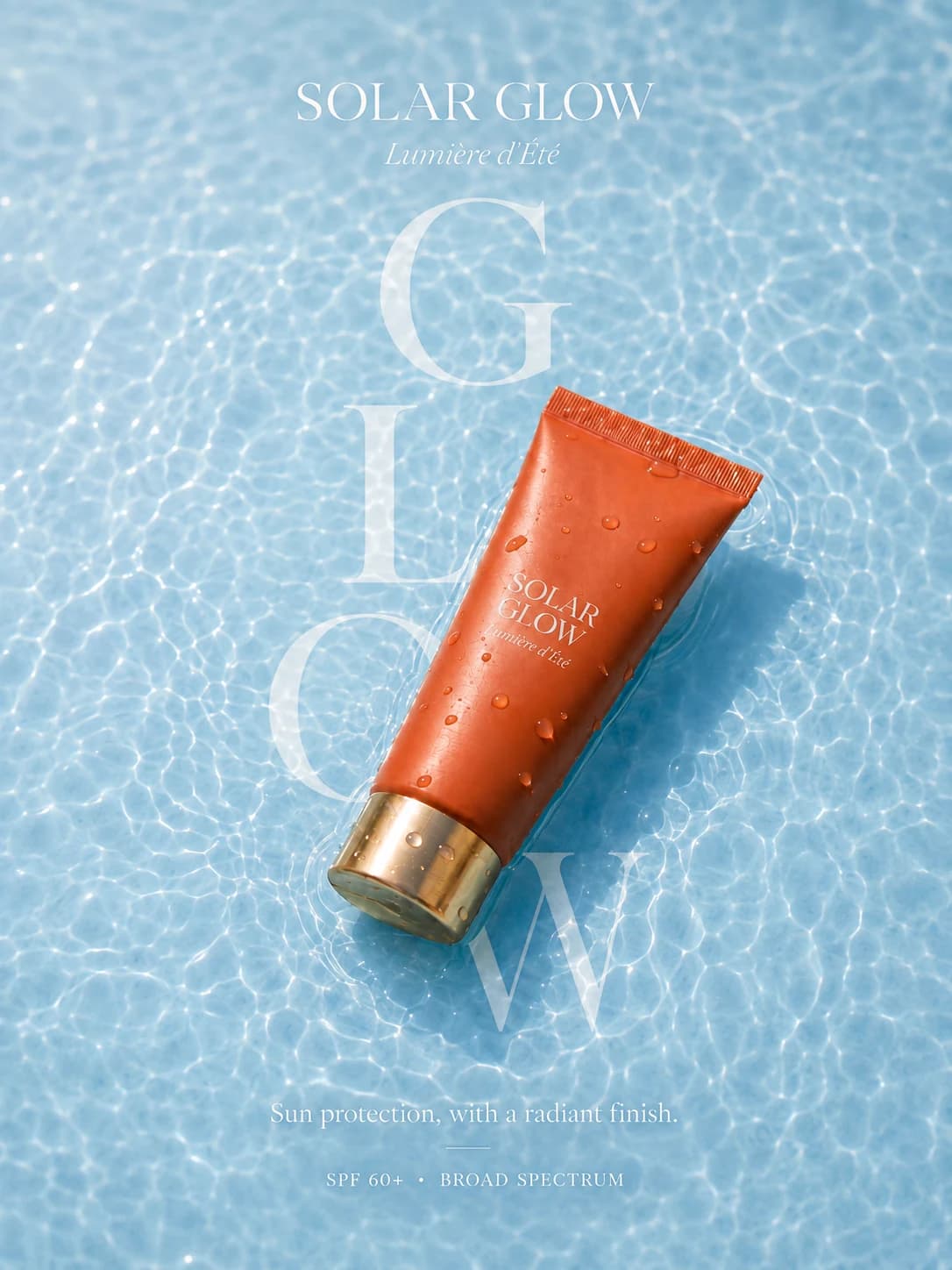 Solar Glow skincare in luminous water